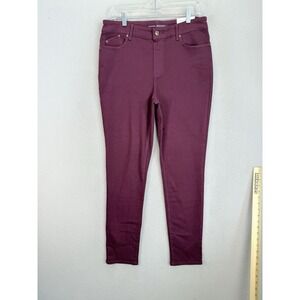Chico's Platinum Jeggings Women's 1 Medium Eggplant Purple Pull On Stretch Jeans